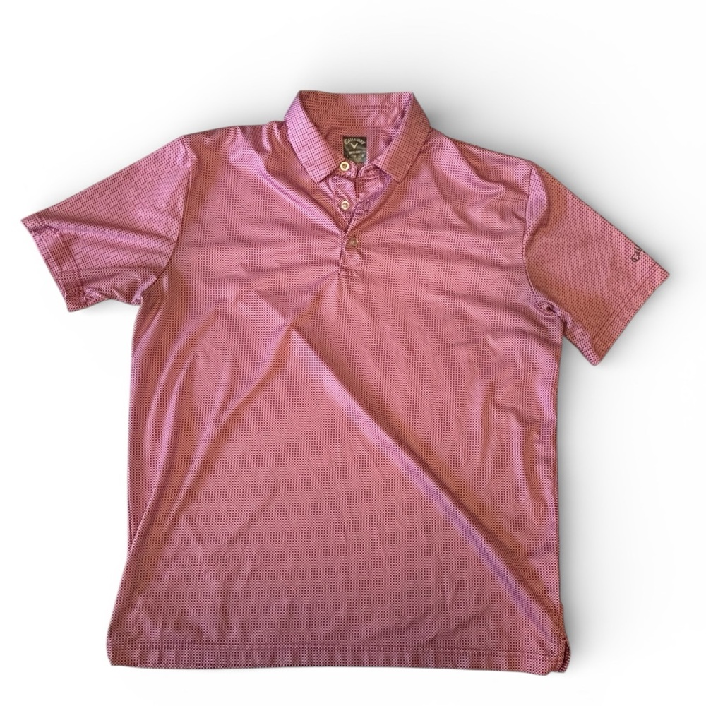 Men's Pink Checkered Golf Polo Shirt